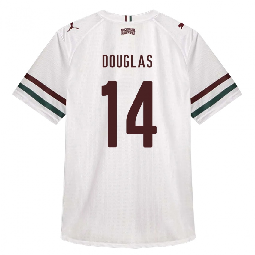 נשים Caio Douglas #14 לבן ירוק בורדו הרחק ג'רזי 2026/27 חולצה קצרה