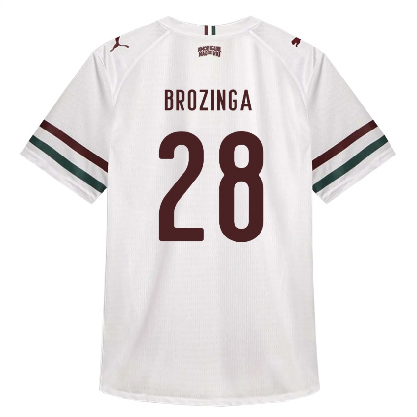 נשים Nay Brozinga #28 לבן ירוק בורדו הרחק ג'רזי 2026/27 חולצה קצרה