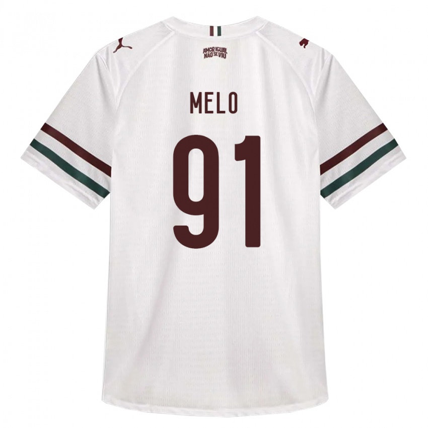 נשים Davi Melo #91 לבן ירוק בורדו הרחק ג'רזי 2026/27 חולצה קצרה