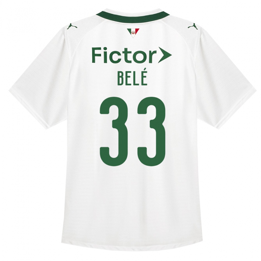 נשים Erick Belé #33 ירוק לבן הרחק ג'רזי 2026/27 חולצה קצרה
