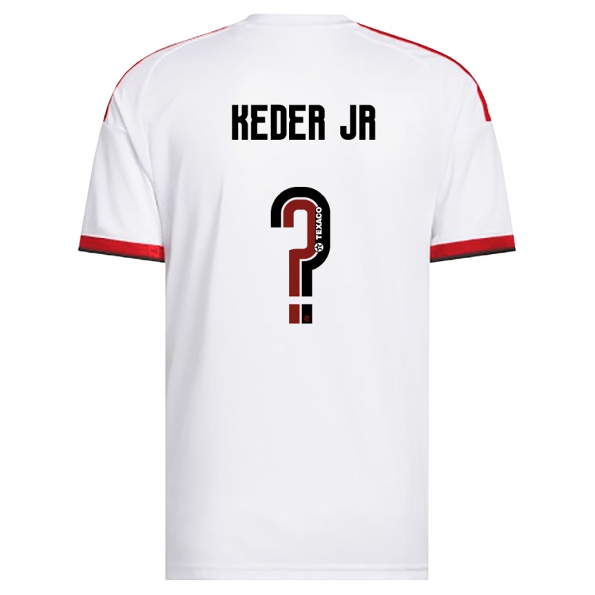 נשים Keder Jr #0 לבן אדום שחור הרחק ג'רזי 2026/27 חולצה קצרה
