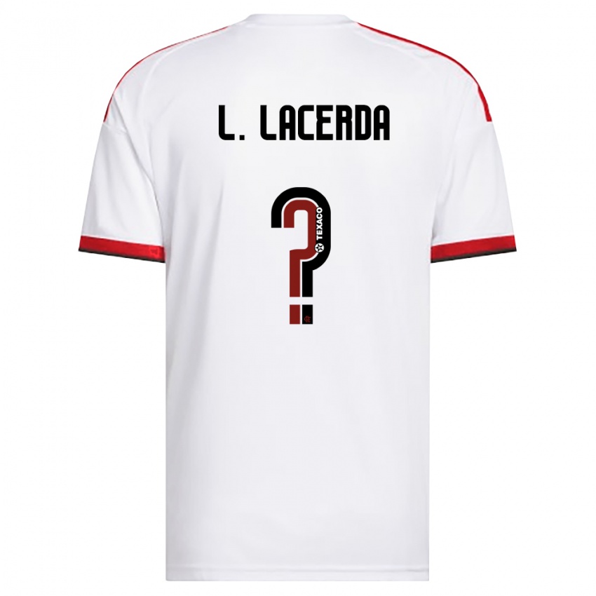 נשים Iago Lacerda #0 לבן אדום שחור הרחק ג'רזי 2026/27 חולצה קצרה