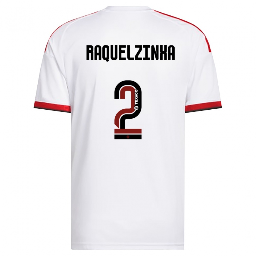 נשים Raquelzinha #2 לבן אדום שחור הרחק ג'רזי 2026/27 חולצה קצרה