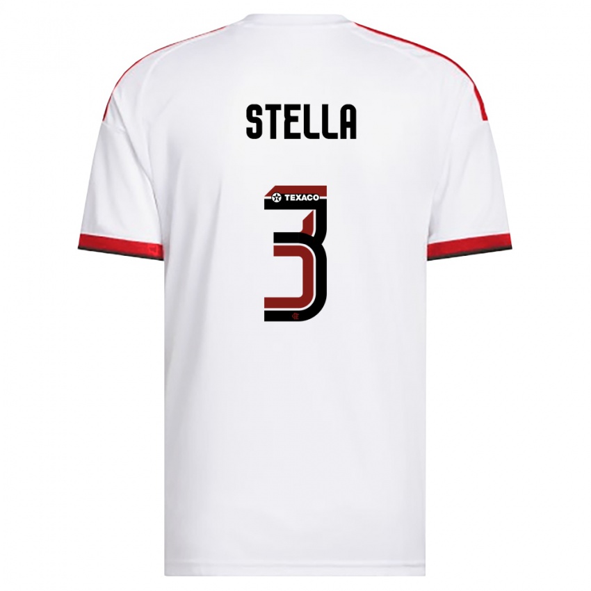 נשים Stella #3 לבן אדום שחור הרחק ג'רזי 2026/27 חולצה קצרה