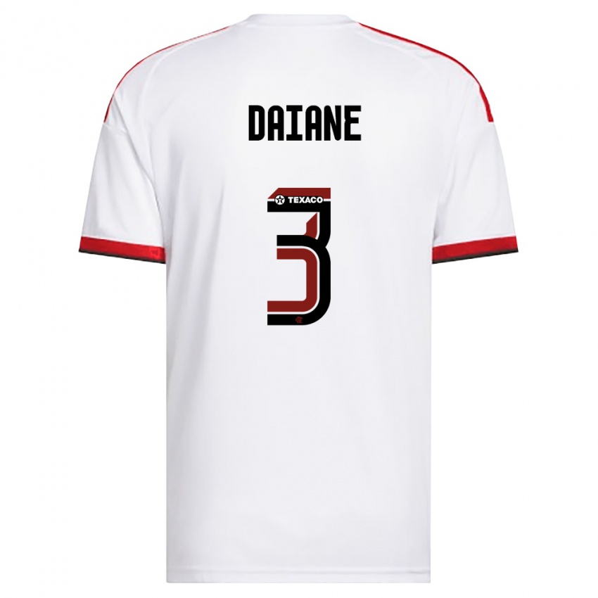 נשים Daiane #3 לבן אדום שחור הרחק ג'רזי 2026/27 חולצה קצרה