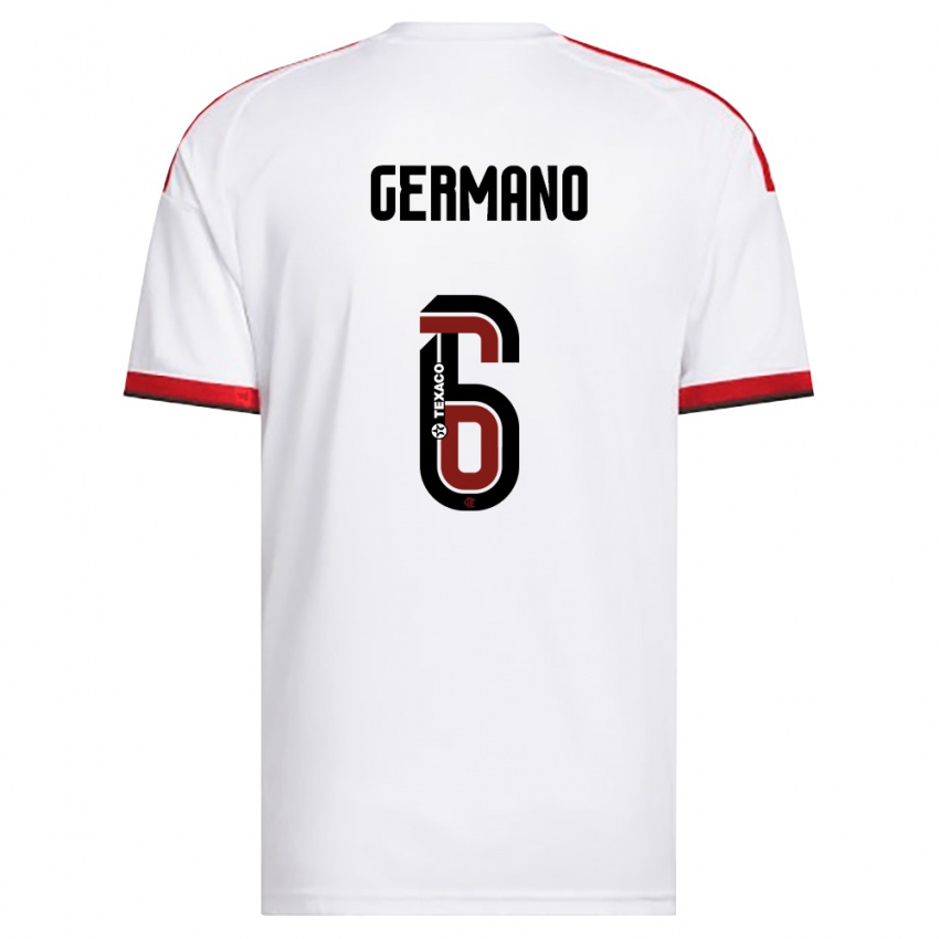 נשים Germano #6 לבן אדום שחור הרחק ג'רזי 2026/27 חולצה קצרה
