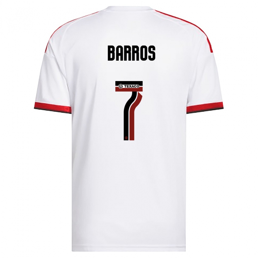 נשים Rafa Barros #7 לבן אדום שחור הרחק ג'רזי 2026/27 חולצה קצרה