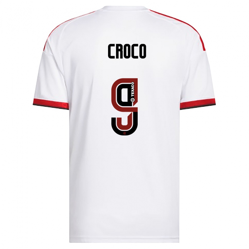 נשים Gabi Croco #9 לבן אדום שחור הרחק ג'רזי 2026/27 חולצה קצרה