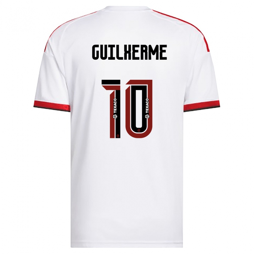 נשים Guilherme #10 לבן אדום שחור הרחק ג'רזי 2026/27 חולצה קצרה
