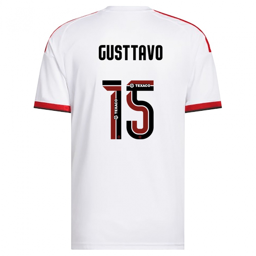 נשים Gusttavo #15 לבן אדום שחור הרחק ג'רזי 2026/27 חולצה קצרה