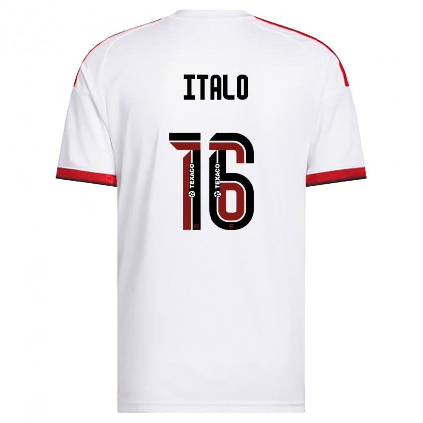 נשים Italo #16 לבן אדום שחור הרחק ג'רזי 2026/27 חולצה קצרה