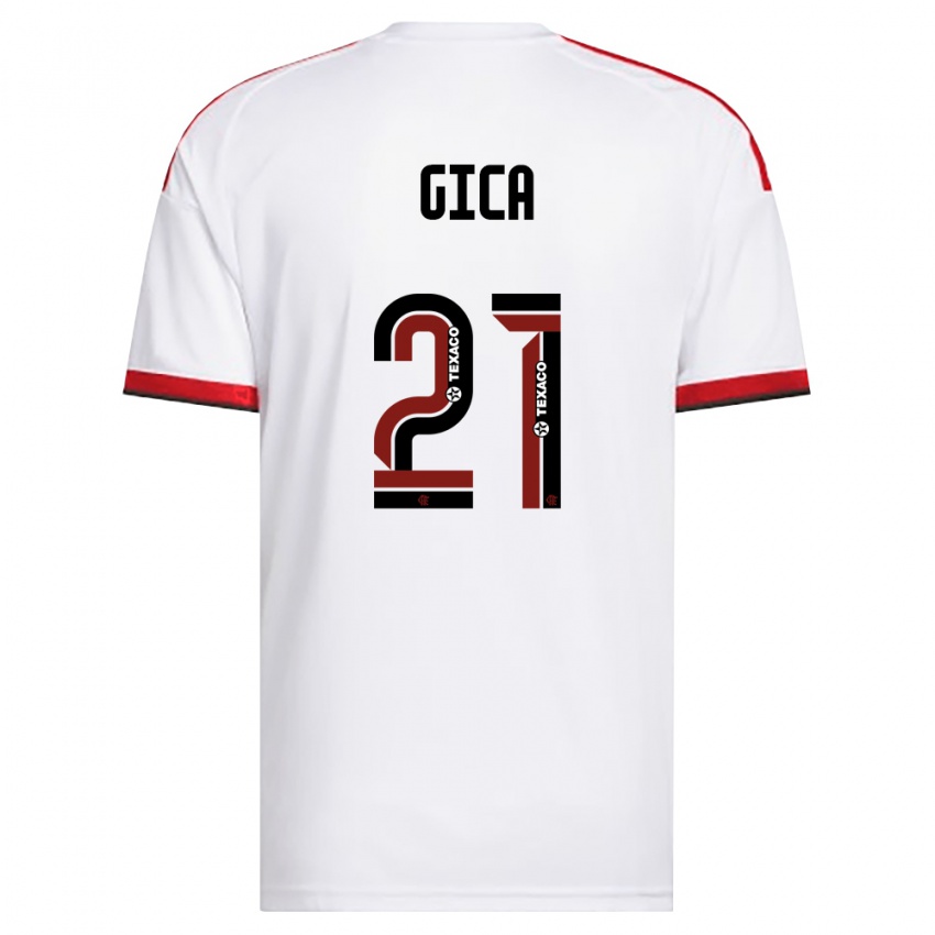 נשים Gica #21 לבן אדום שחור הרחק ג'רזי 2026/27 חולצה קצרה