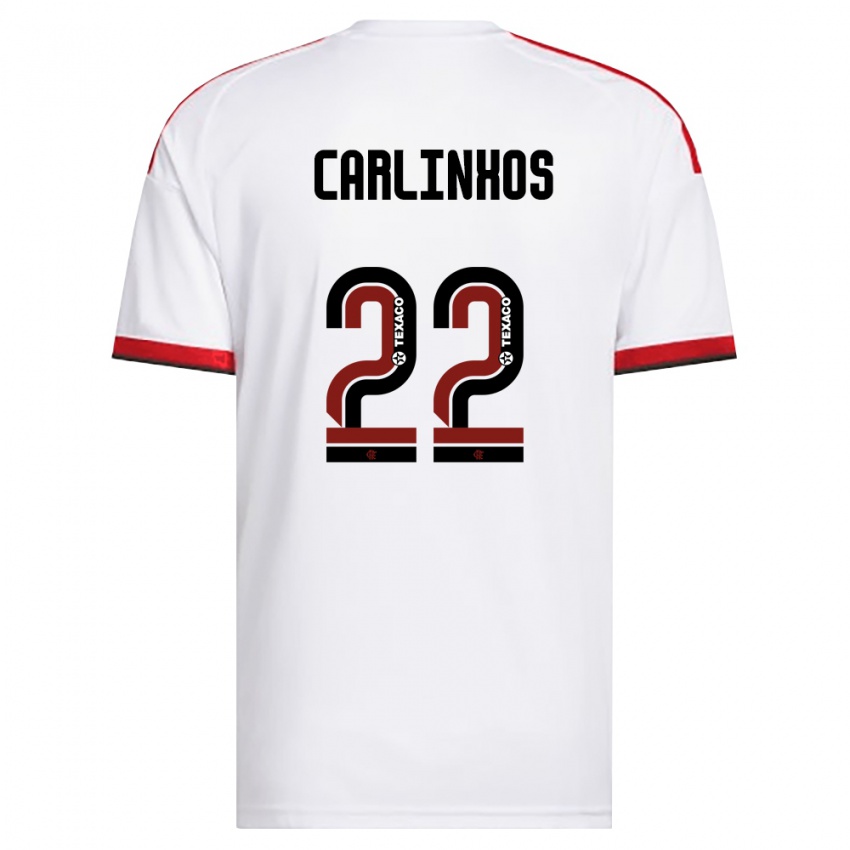 נשים Carlinhos #22 לבן אדום שחור הרחק ג'רזי 2026/27 חולצה קצרה