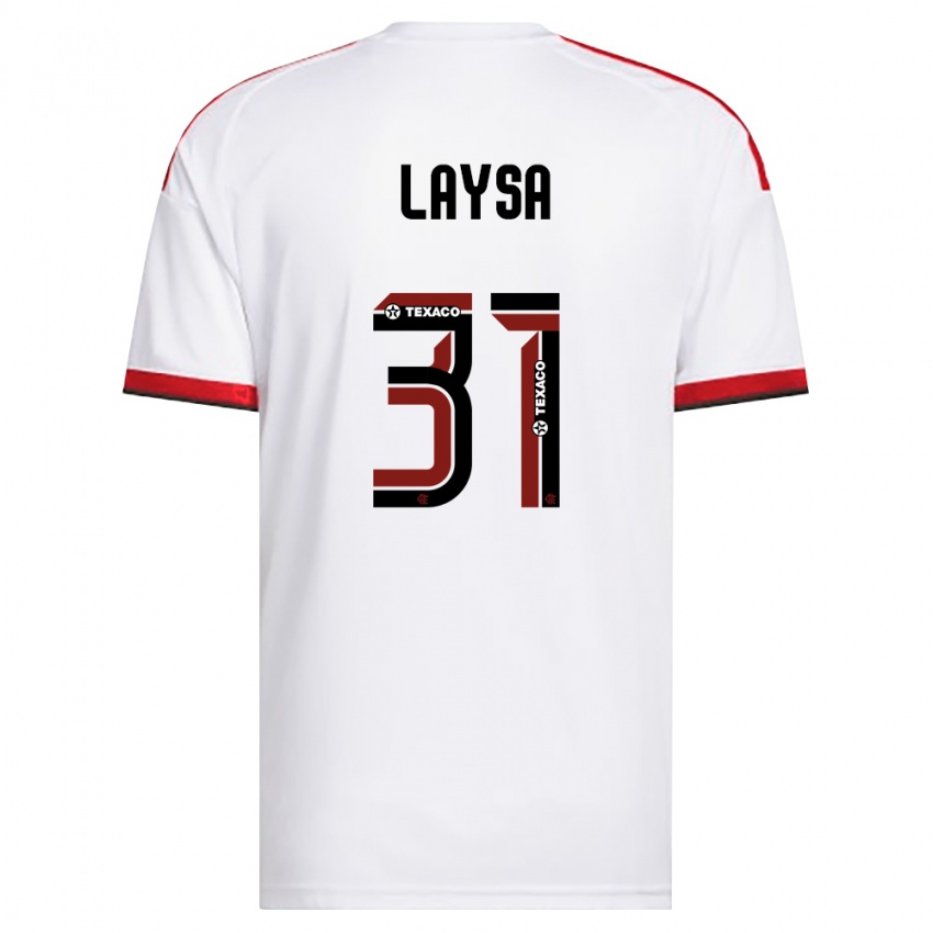 נשים Laysa #31 לבן אדום שחור הרחק ג'רזי 2026/27 חולצה קצרה