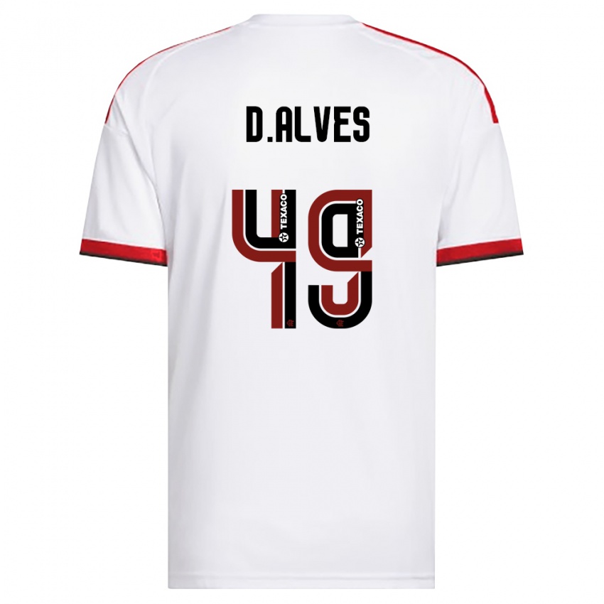 נשים Dyogo Alves #49 לבן אדום שחור הרחק ג'רזי 2026/27 חולצה קצרה