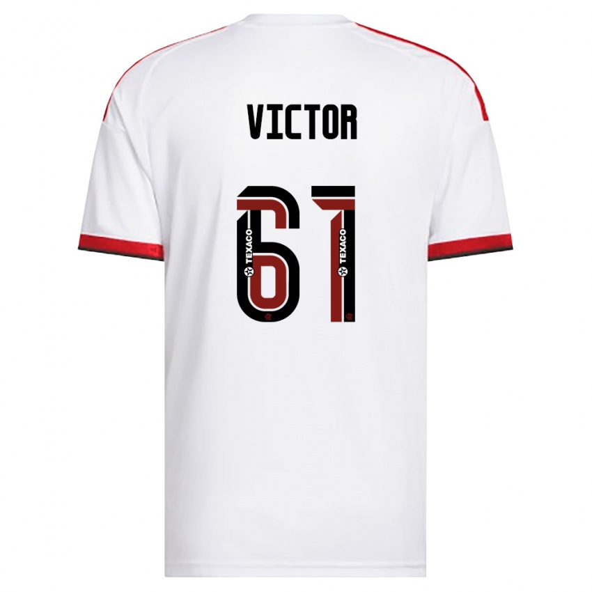 נשים João Victor #61 לבן אדום שחור הרחק ג'רזי 2026/27 חולצה קצרה