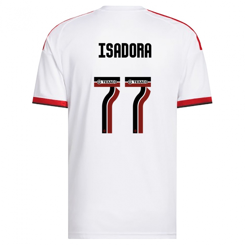 נשים Isadora #77 לבן אדום שחור הרחק ג'רזי 2026/27 חולצה קצרה