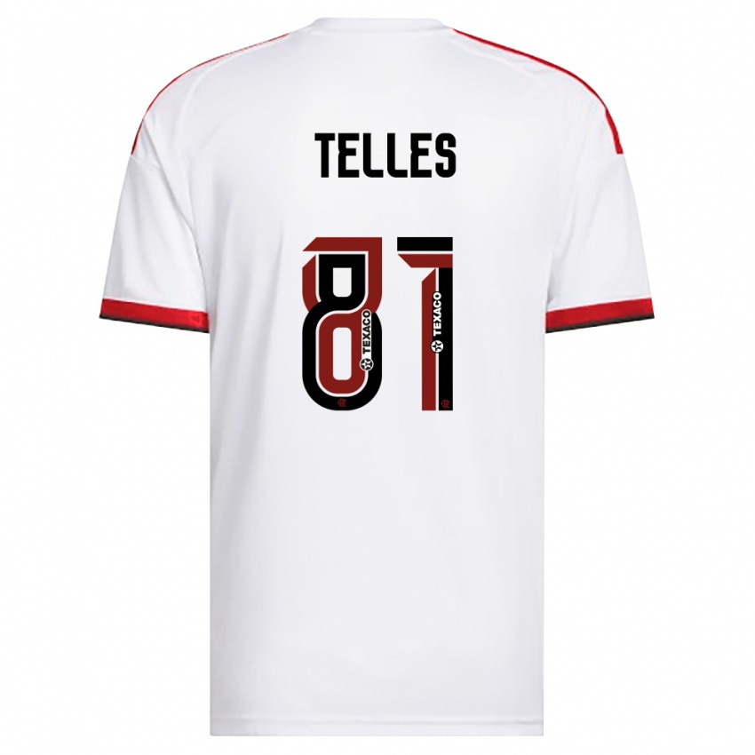 נשים Douglas Telles #81 לבן אדום שחור הרחק ג'רזי 2026/27 חולצה קצרה