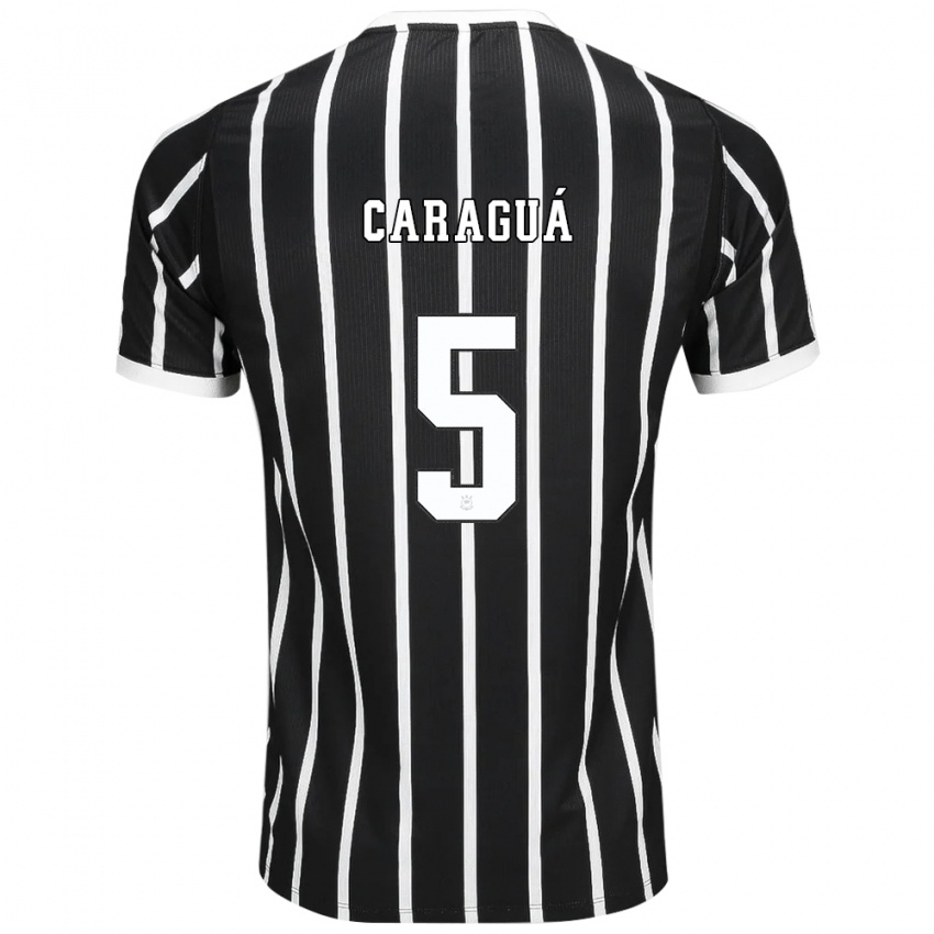 נשים Guilherme Caraguá #5 שחור לבן אדום הרחק ג'רזי 2026/27 חולצה קצרה