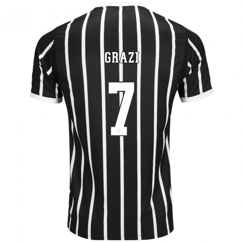 נשים Grazi #7 שחור לבן אדום הרחק ג'רזי 2026/27 חולצה קצרה