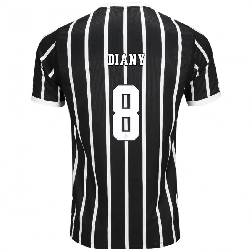 נשים Diany #8 שחור לבן אדום הרחק ג'רזי 2026/27 חולצה קצרה