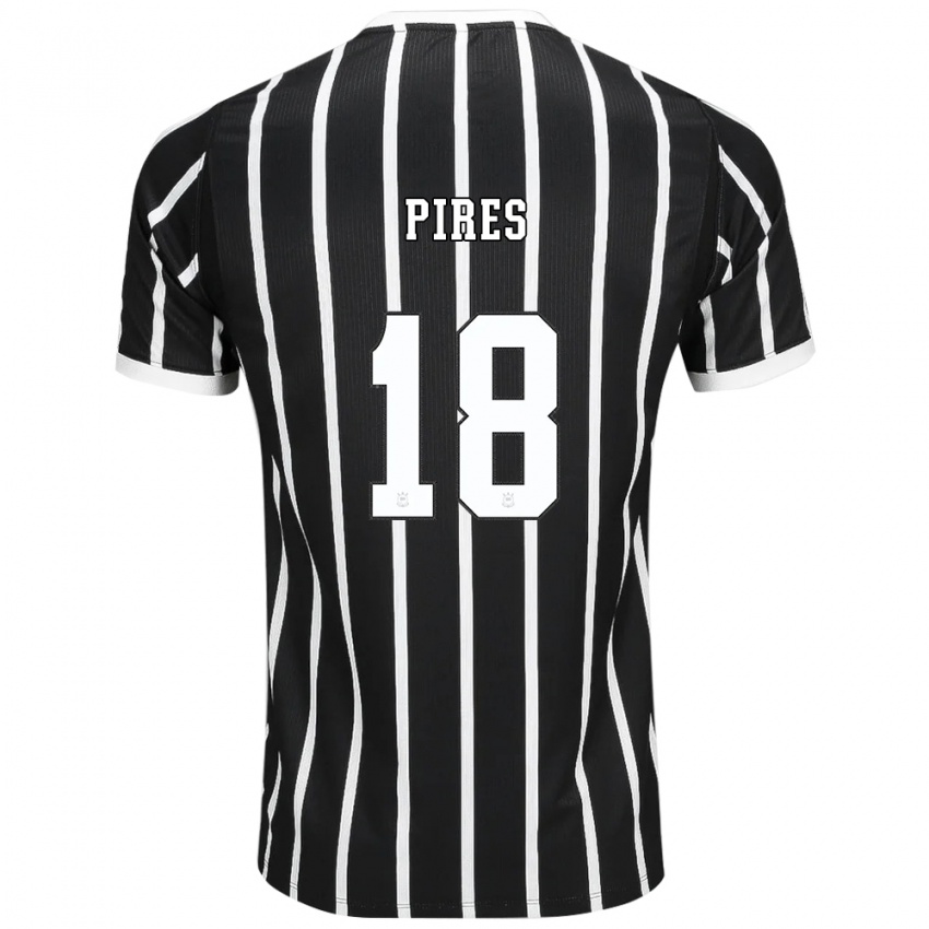 נשים Guilherme Pires #18 שחור לבן אדום הרחק ג'רזי 2026/27 חולצה קצרה