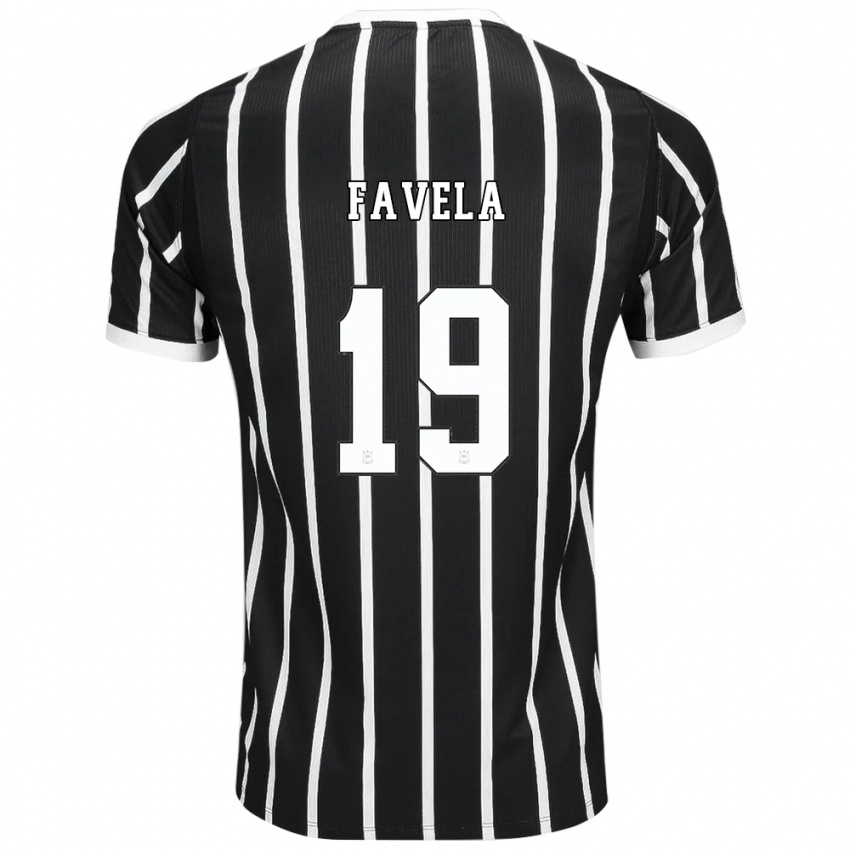 נשים Favela #19 שחור לבן אדום הרחק ג'רזי 2026/27 חולצה קצרה