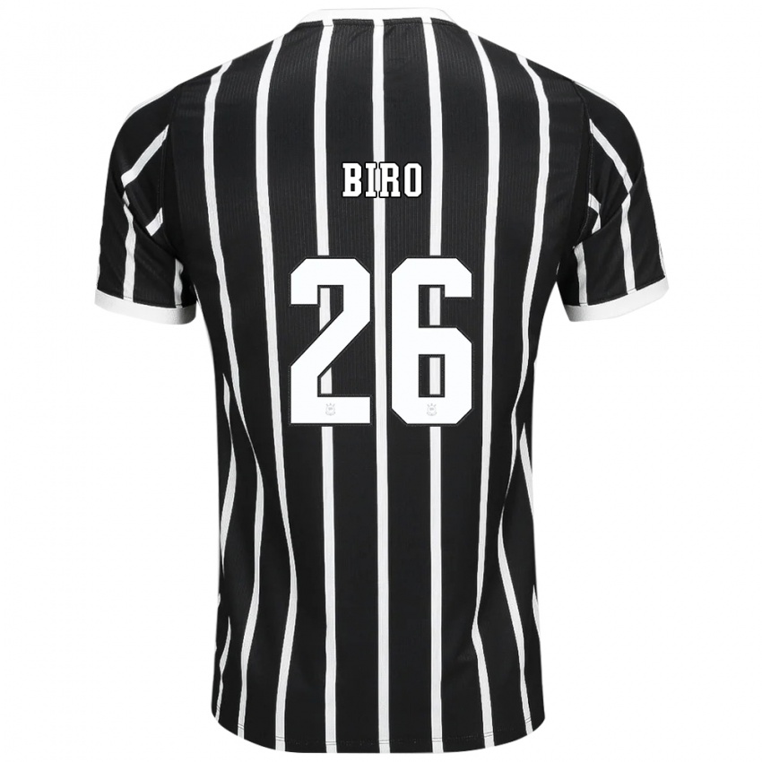 נשים Biro #26 שחור לבן אדום הרחק ג'רזי 2026/27 חולצה קצרה