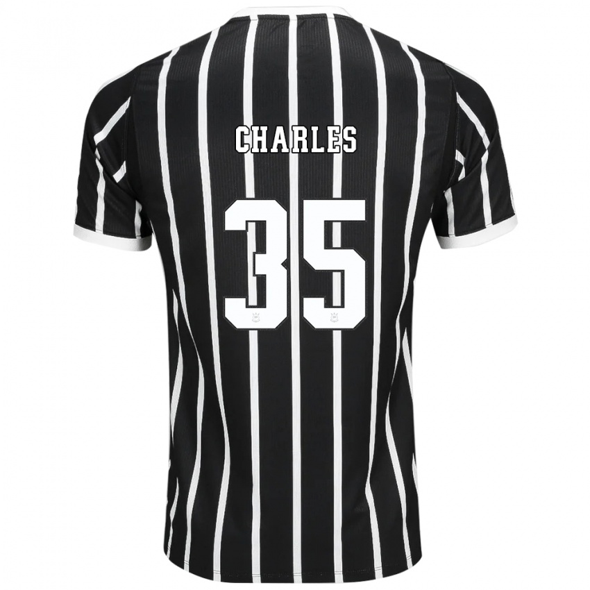 נשים Charles #35 שחור לבן אדום הרחק ג'רזי 2026/27 חולצה קצרה