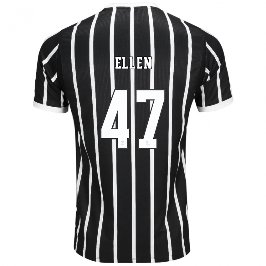 נשים Ellen #47 שחור לבן אדום הרחק ג'רזי 2026/27 חולצה קצרה