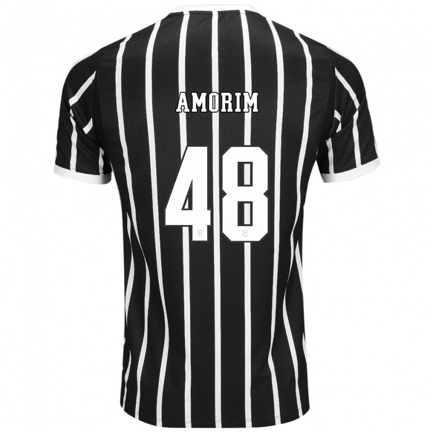 נשים Gui Amorim #48 שחור לבן אדום הרחק ג'רזי 2026/27 חולצה קצרה