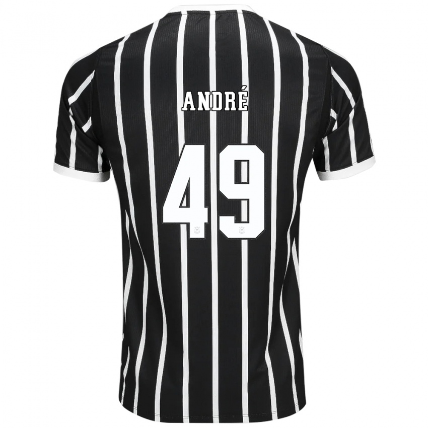 נשים André #49 שחור לבן אדום הרחק ג'רזי 2026/27 חולצה קצרה