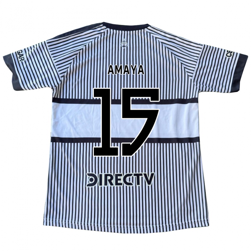 נשים Facundo Amaya #15 לבן שחור צהוב הרחק ג'רזי 2026/27 חולצה קצרה