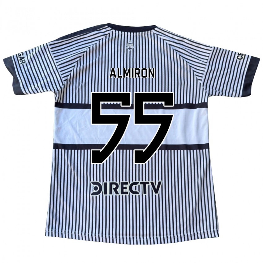 נשים Ezequiel Almiron #55 לבן שחור צהוב הרחק ג'רזי 2026/27 חולצה קצרה