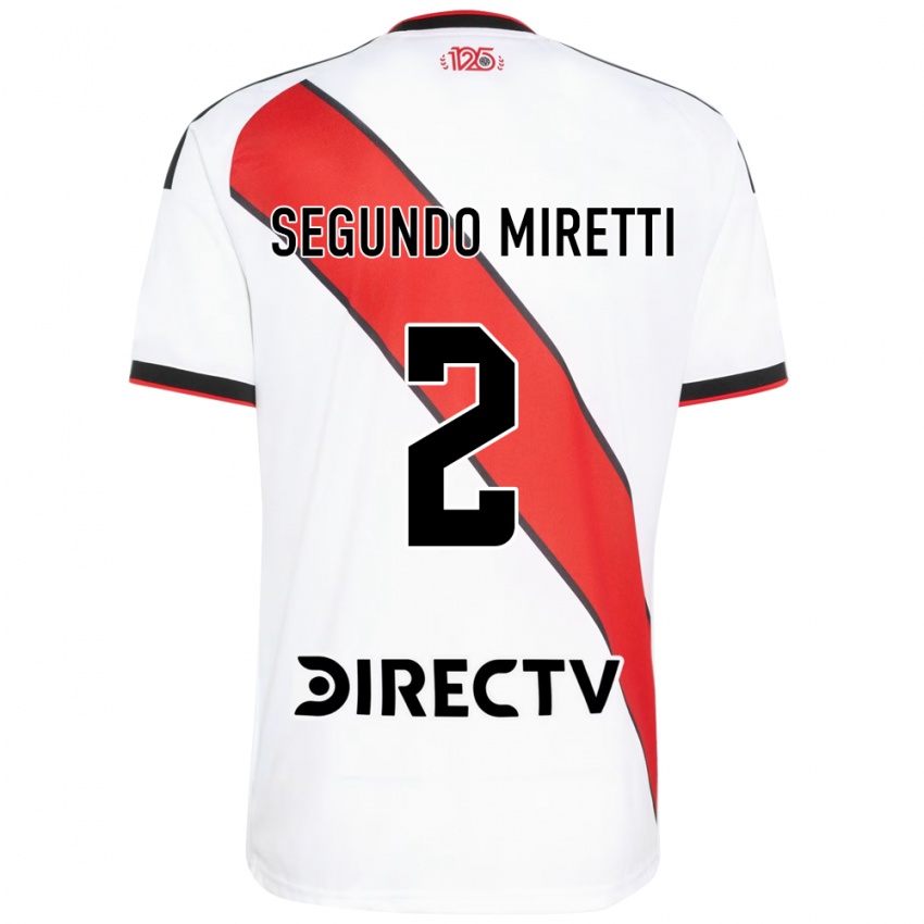 ילדים Juan Segundo Miretti #2 אדום שחור לבן ג'רזי ביתית 2026/27 חולצה קצרה