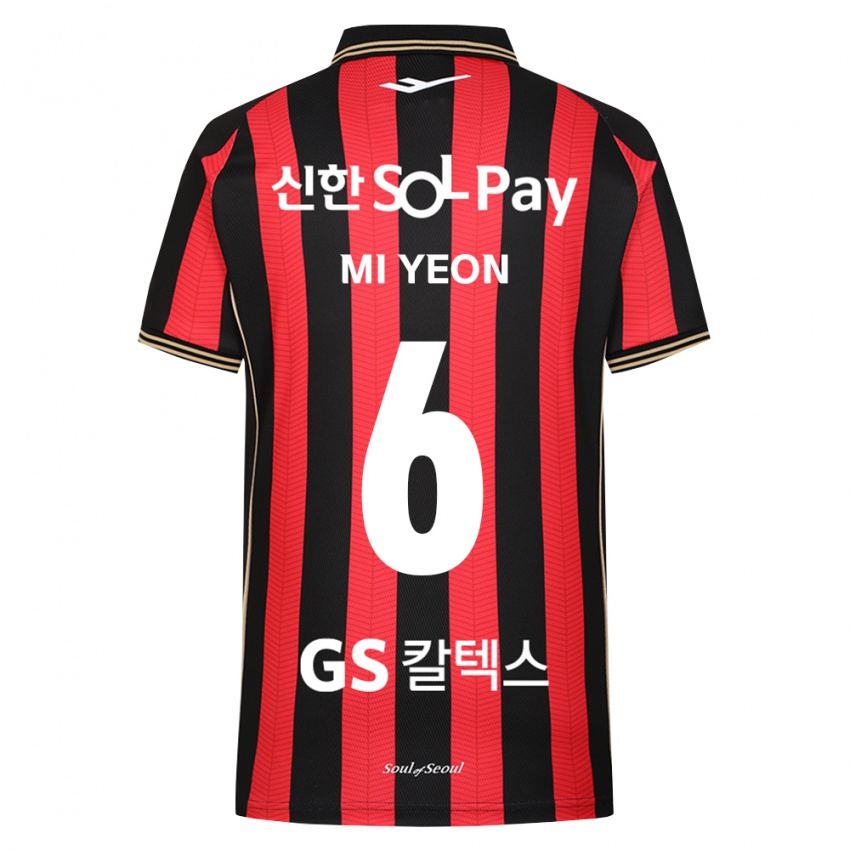 ילדים Kim Mi-Yeon #6 אדום לבן שחור ג'רזי ביתית 2026/27 חולצה קצרה