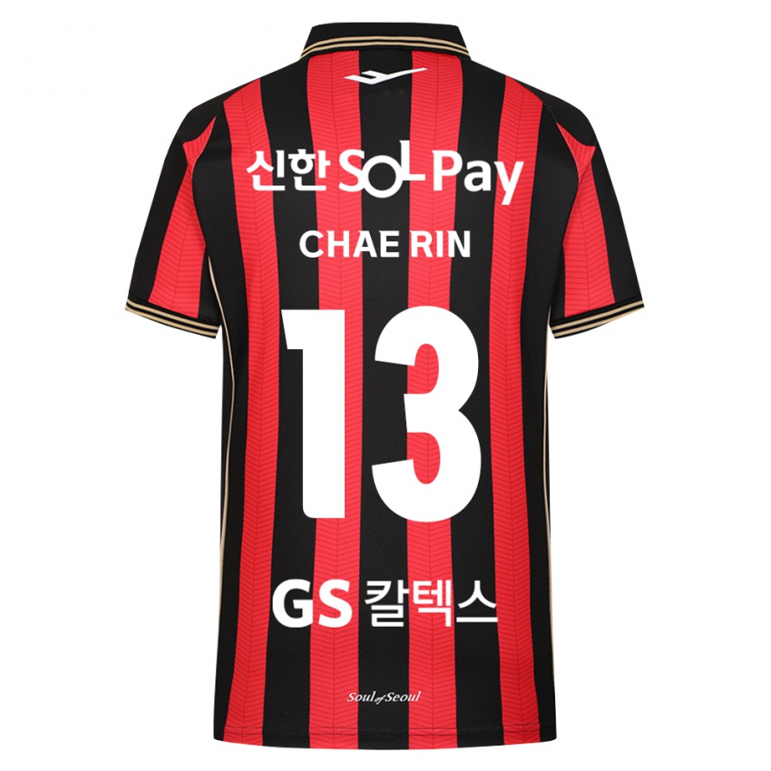 ילדים Han Chae-Rin #13 אדום לבן שחור ג'רזי ביתית 2026/27 חולצה קצרה