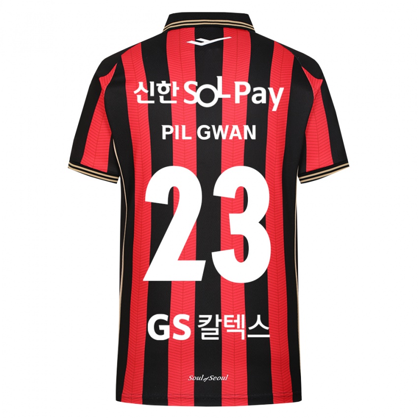 ילדים Pil-Gwan Ko #23 אדום לבן שחור ג'רזי ביתית 2026/27 חולצה קצרה