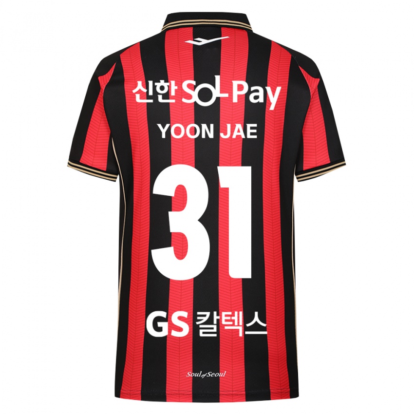 ילדים Yoon-Jae Kim #31 אדום לבן שחור ג'רזי ביתית 2026/27 חולצה קצרה