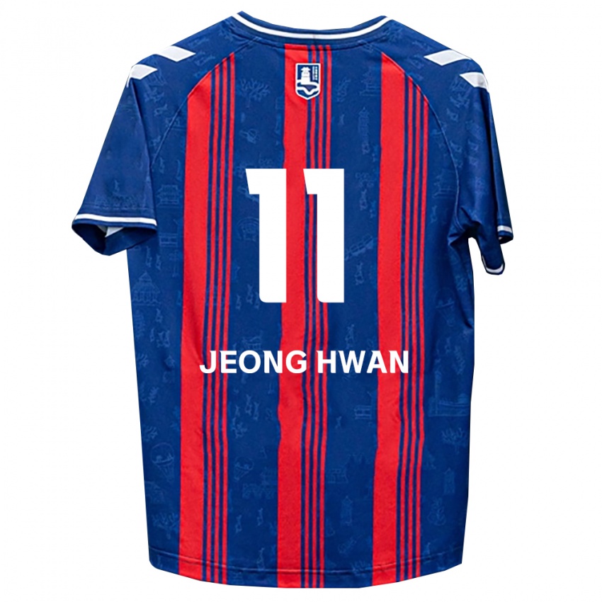 ילדים Jeong-Hwan Kim #11 כחול אדום לבן ג'רזי ביתית 2026/27 חולצה קצרה