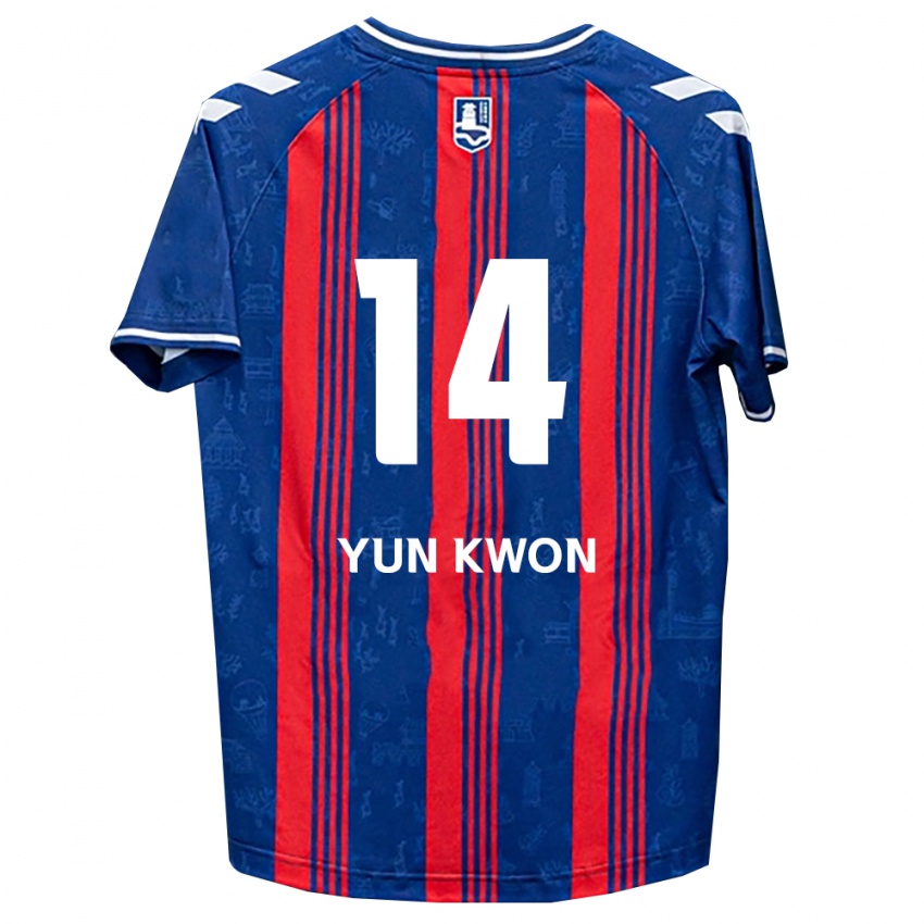 ילדים Yun-Kwon Cho #14 כחול אדום לבן ג'רזי ביתית 2026/27 חולצה קצרה ילדים Yun-Kwon Cho #14 כחול אדום לבן ג'רזי ביתית 2026/27 חולצה קצרה