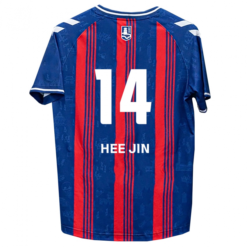 ילדים Eo Hee-Jin #14 כחול אדום לבן ג'רזי ביתית 2026/27 חולצה קצרה ילדים Eo Hee-Jin #14 כחול אדום לבן ג'רזי ביתית 2026/27 חולצה קצרה