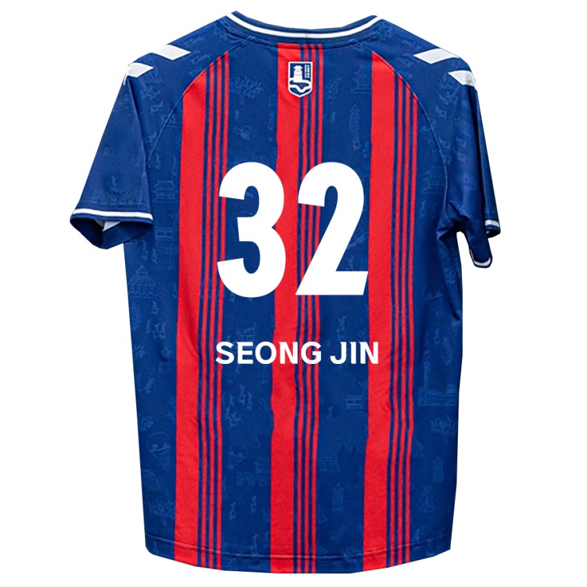 ילדים Seong-Jin Park #32 כחול אדום לבן ג'רזי ביתית 2026/27 חולצה קצרה