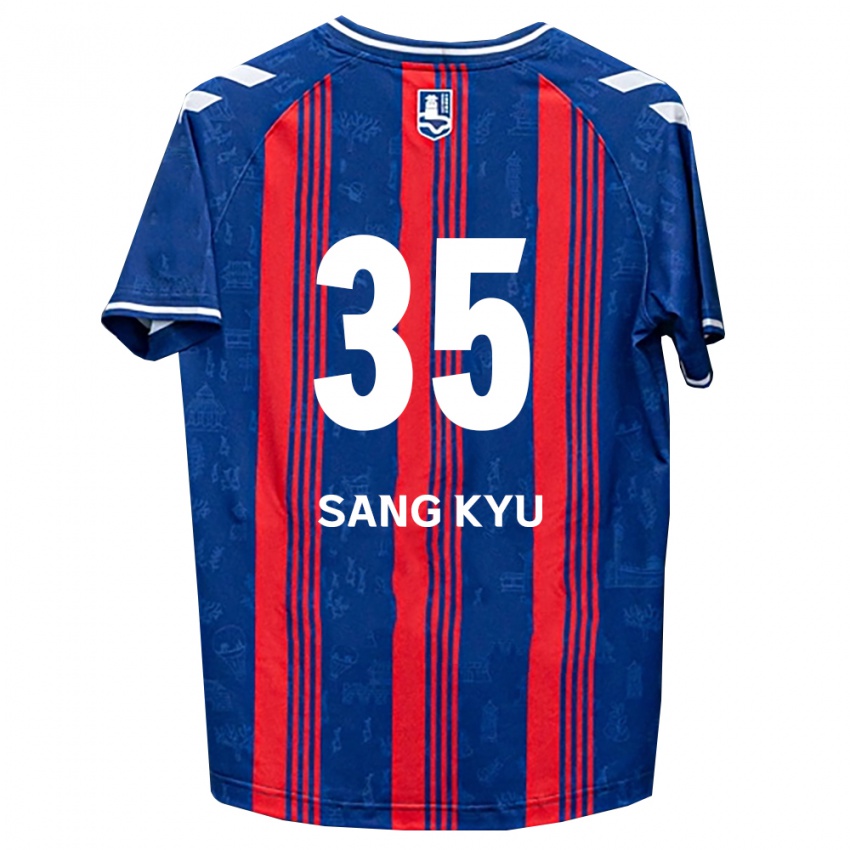ילדים Sang-Kyu Han #35 כחול אדום לבן ג'רזי ביתית 2026/27 חולצה קצרה