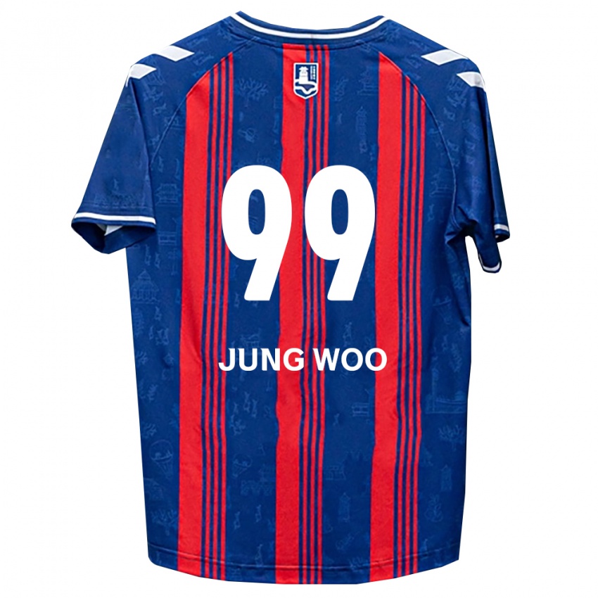 ילדים Jung-Woo Ha #99 כחול אדום לבן ג'רזי ביתית 2026/27 חולצה קצרה ילדים Jung-Woo Ha #99 כחול אדום לבן ג'רזי ביתית 2026/27 חולצה קצרה