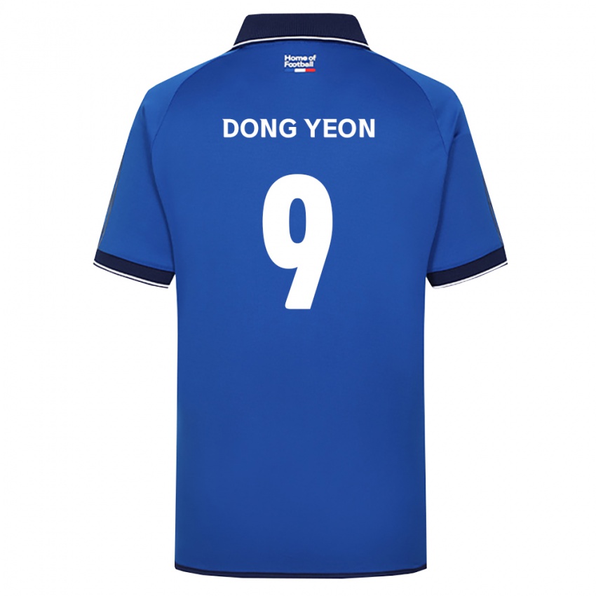 ילדים Dong-Yeon Kim #9 כחול מלכותי לבן אדום ג'רזי ביתית 2026/27 חולצה קצרה