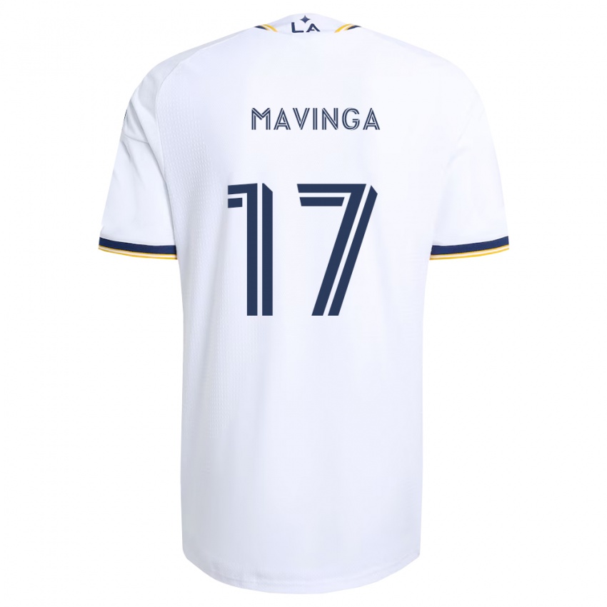 ילדים כריס מאבינגה #17 כחול צהוב ולבן ג'רזי ביתית 2026/27 חולצה קצרה