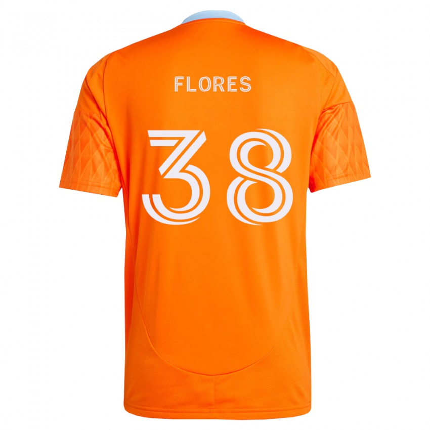 ילדים Omar Flores #38 כתום לבן ג'רזי ביתית 2026/27 חולצה קצרה