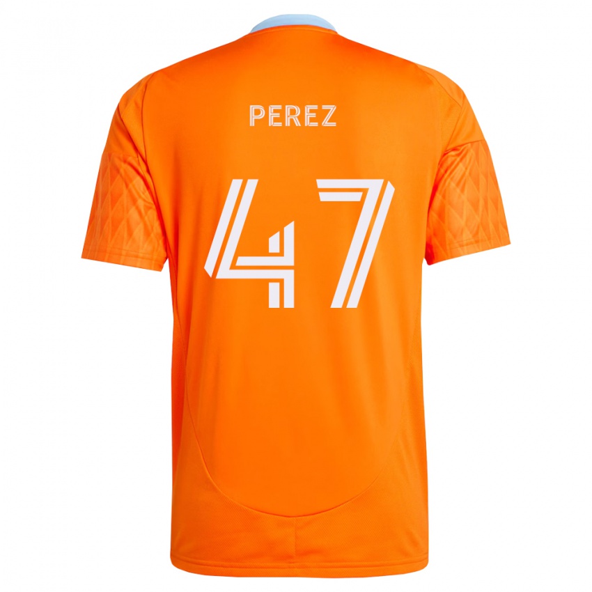 ילדים Jaizhiño Perez #47 כתום לבן ג'רזי ביתית 2026/27 חולצה קצרה