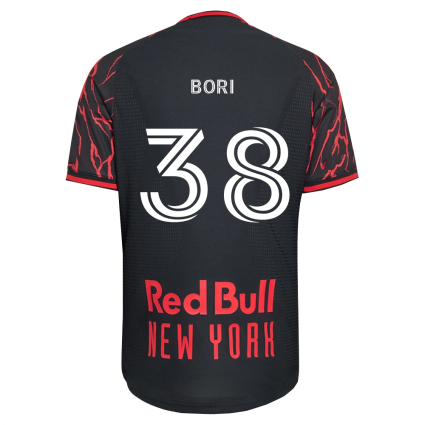 ילדים Jason Bori #38 אדום שחור לבן ג'רזי ביתית 2026/27 חולצה קצרה
